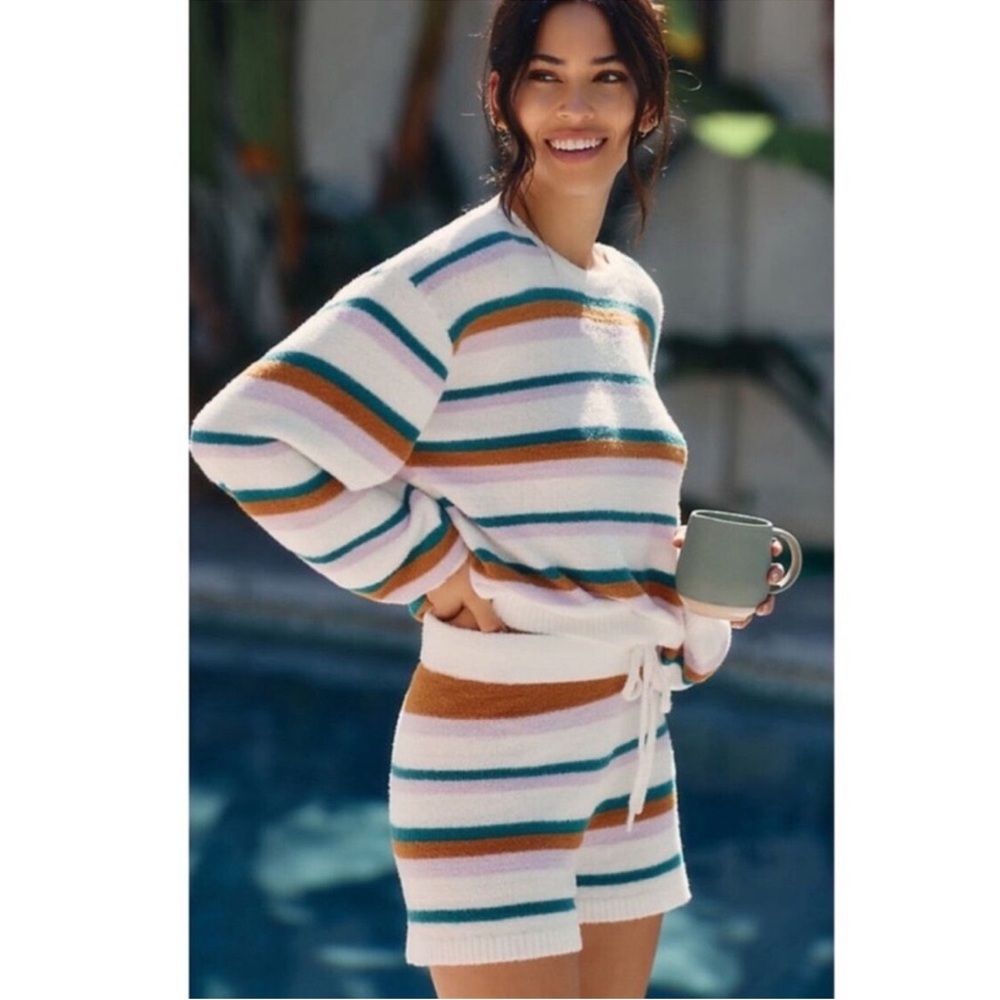 L’Space  Stripped Sweater & Shorts Set